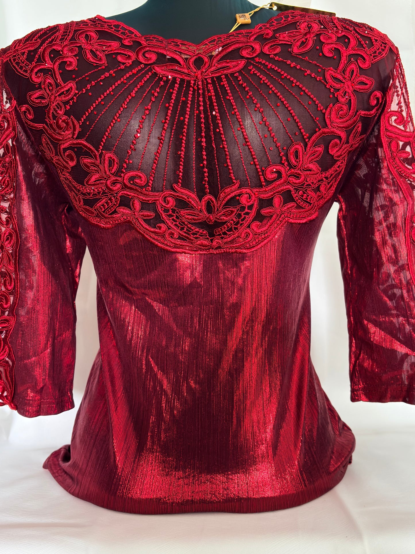 Bodys brillant rouge bordeaux