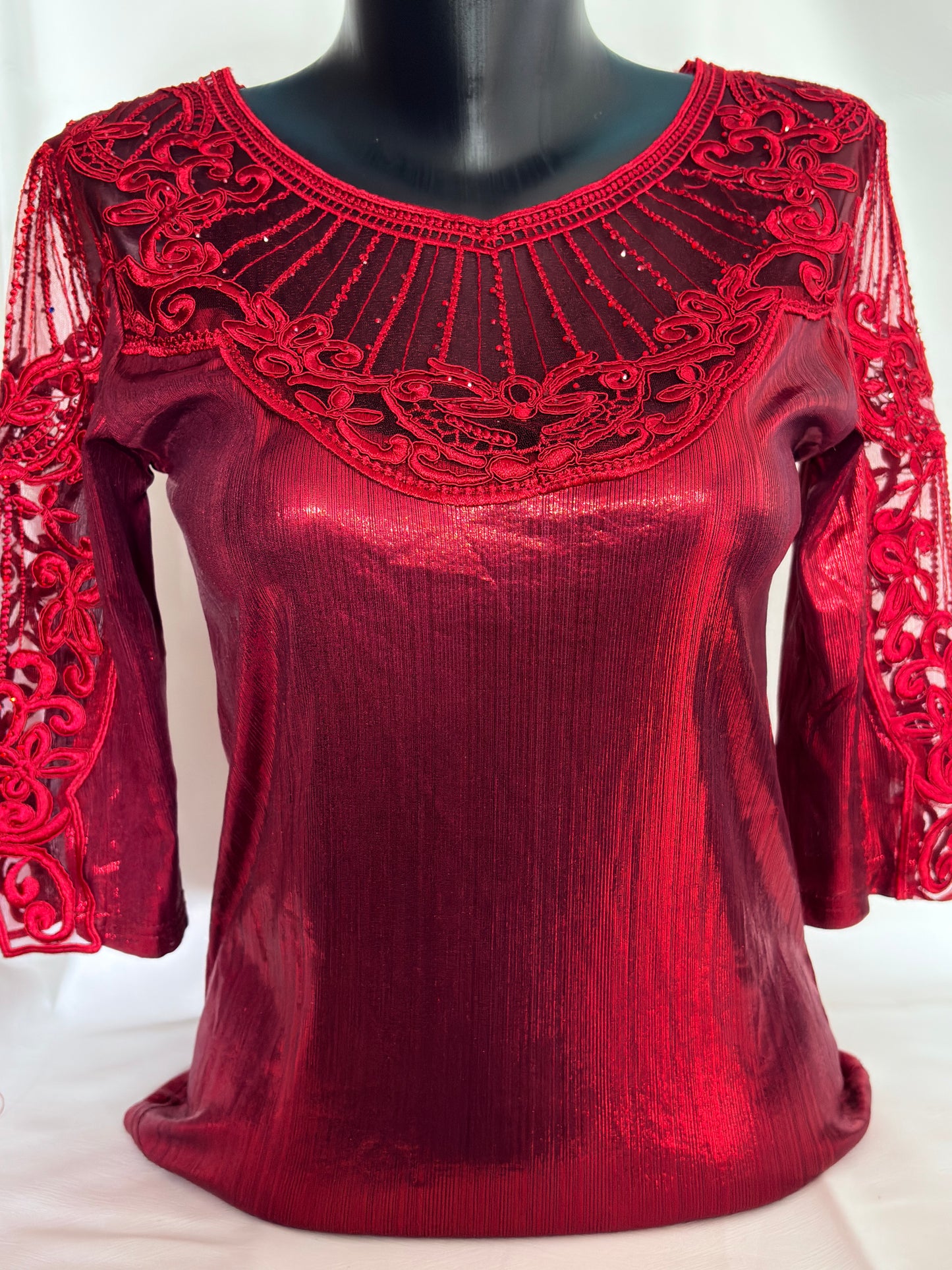 Bodys brillant rouge bordeaux