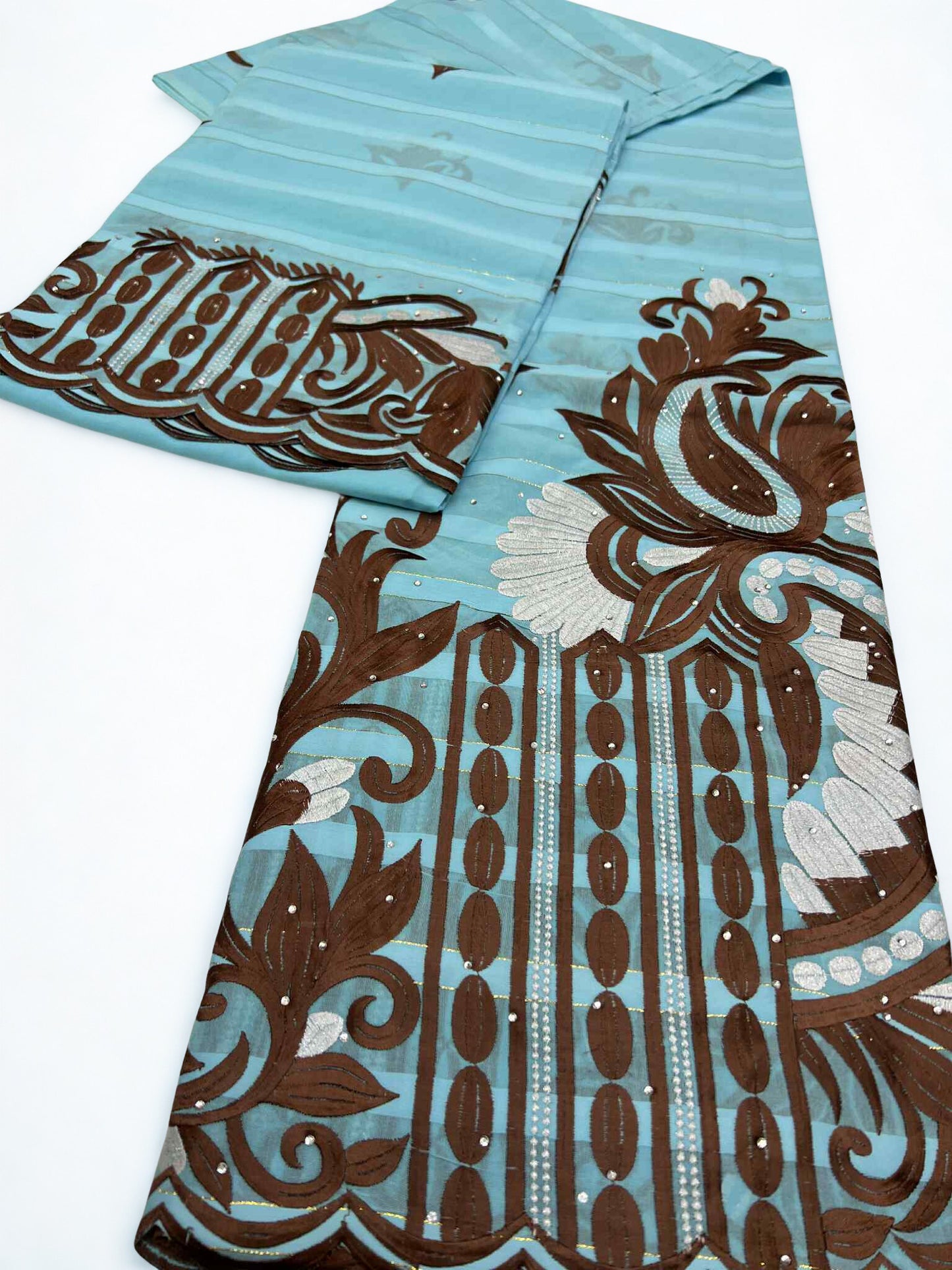 Salouva bleu marron blanc