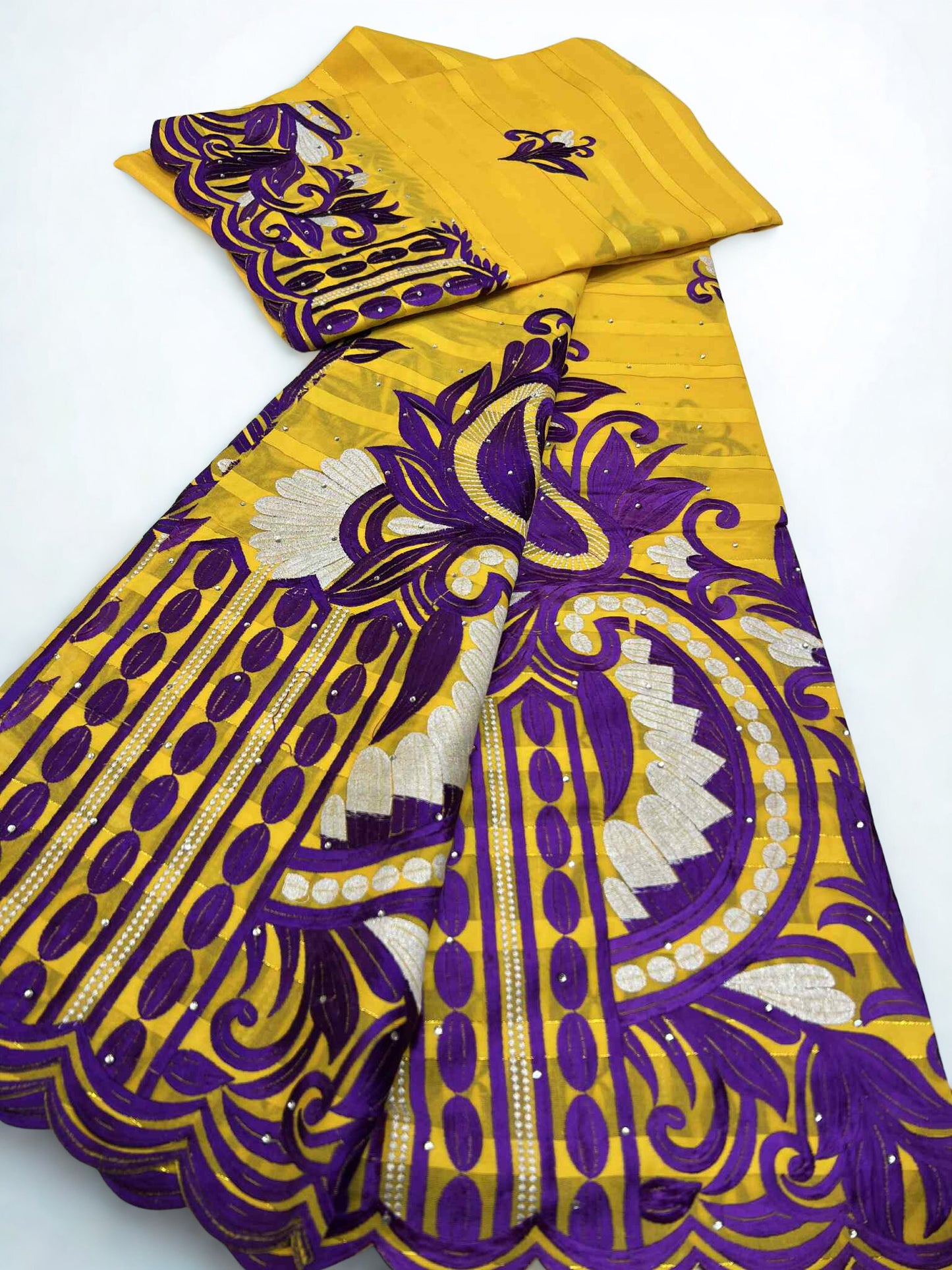 Salouva jaune violet blanc