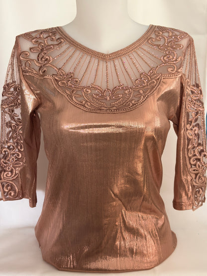 Bodys brillant vieux rose