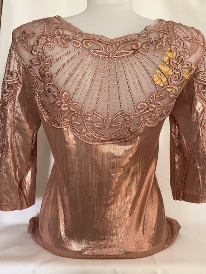 Bodys brillant vieux rose