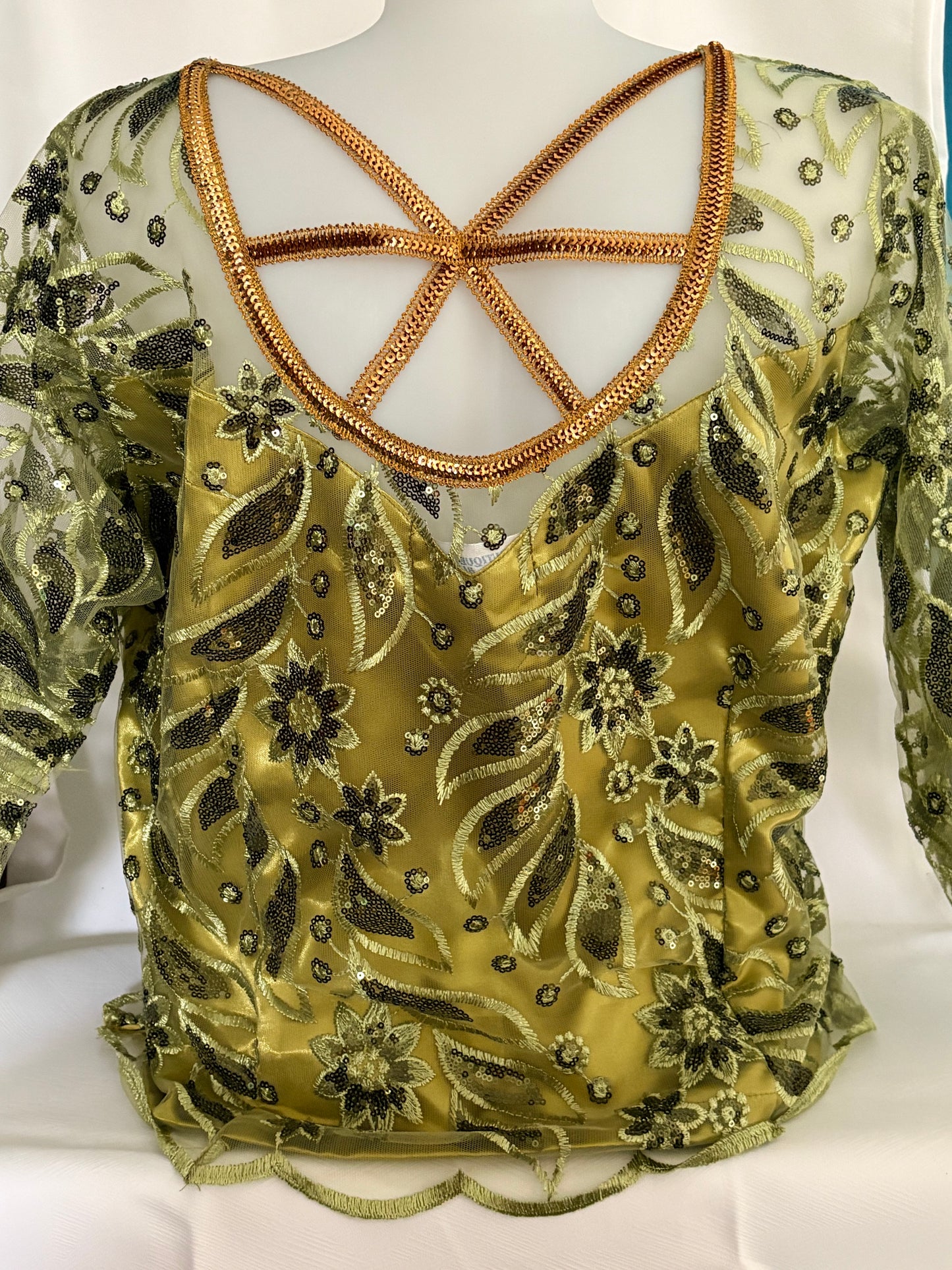 Bodys dentelle olive