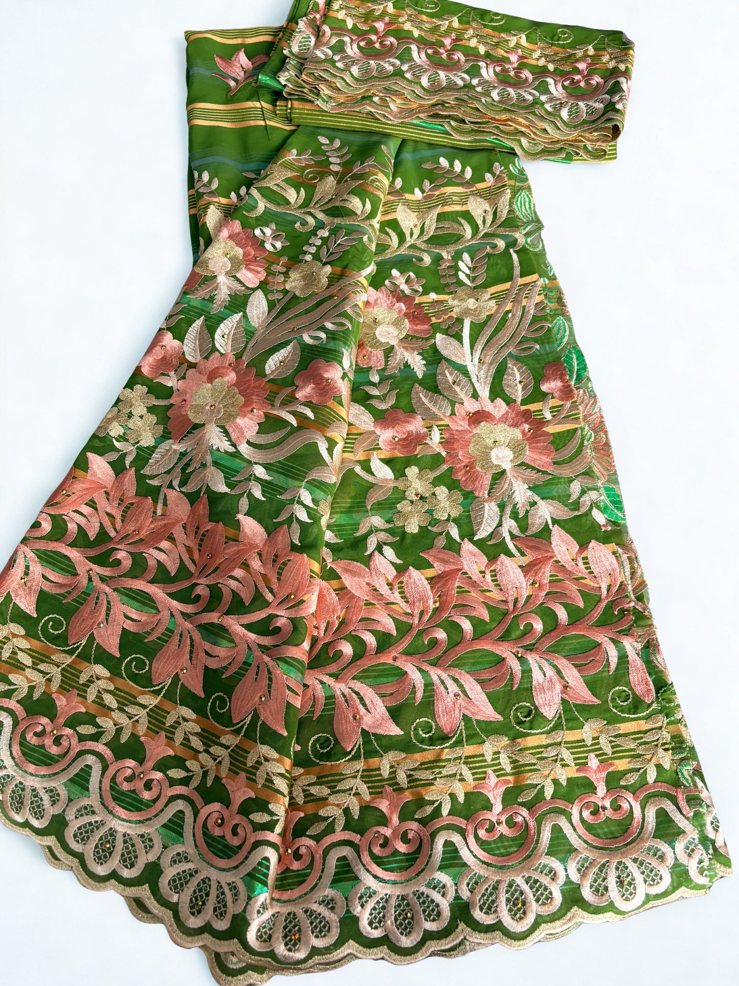 Salouva vert et saumon